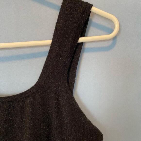 NWT Time and Tru Black Square Neck Tank Top Size M 8-10 Sparkles Sweater - Picture 7 of 13